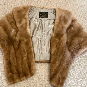 Short Mink (Vintage) Jacket in Warm Brown